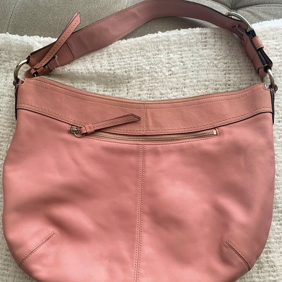 Coach SOHO Pleated Hobo Pink Leather Shopper Shoulder Bag F13731 - Picture 3 of 3